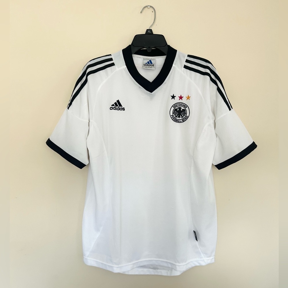 VINTAGE GERMANY SOCCER JERSEY 2002 WORLD CUP HOME KIT BY ADIDAS